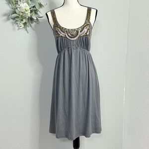 Bailey Girl Embellished & Beaded Empire Waist Dress,  Sz L